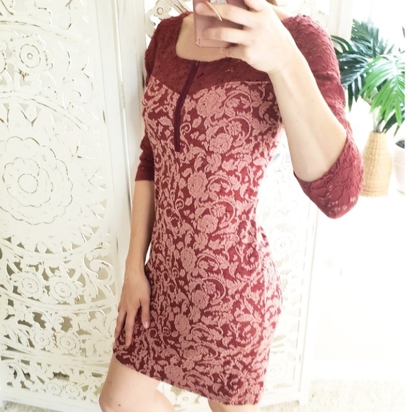 Free People Dresses & Skirts - Free People Floral Lace Bodycon Dress. A51